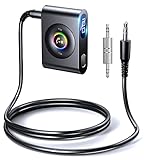 【Breite Kompatibilität】- Der Aux Bluetooth Adapter Auto ist mit den meisten Bluetooth-Geräten wie iPhone, Android-Smartphone, iPad, Laptop usw. kompatibel. Die Zusatztaste des Bluetooth-Adapters kann eingehende Anrufe schnell annehmen/zurückgeben/auflegen/abweisen und Sprachassistenten anrufen. Der Empfänger kann auch mit bis zu zwei Geräten gleichzeitig gekoppelt werden.