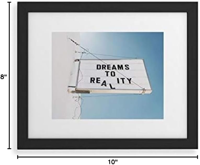 Deny Designs Bethany Young Framed Art Print, Black Classic (8" x 10"), Dreams to Reality