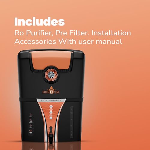 Image of AQUA D PURE RO Water Purifier with 4 in 1 Copper Technology, 12 Liter, UV, UF, TDS Adjuster, Suitable for all type of Water Supply
