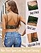 Avidlove Wireless Bralettes for Women Adjustable Straps Cropped Cami Lace Camisole Tops Army Green M