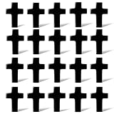QINJIEJIE 20 Stück Kreuz Kristalle Stein Natürliche Obsidian Kristall Kreuz Edelstein Bunte Tasche Kreuze Charme Sorgensteine Ostern Dekor Quarz Geschenk