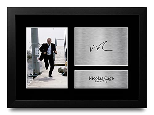 HWC Trading FR A4 Nicolas Cage Con Air Regali Stampati Autografo Firmato Immagine Per Gli Appassionati Di Memorabilia Di Film - A4 Framed