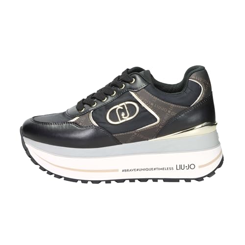J Liu Jo Sneaker (Maxi Wonder Plus 01 Black, Sistema Taglie Calzature EU, Adulto, Donna, Numero, Media, 41)