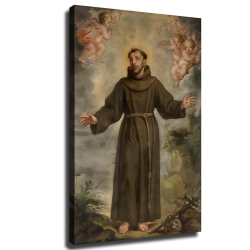 Philip Fruytiers Saint Francis of Assisi Poster Canvas Painting Living Room Bedroom Decoration Framed 8x12inch
