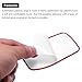 MECCANIXITY 15pcs Sublimation Patch Blank, 10x6cm/3.94x2.36 Inch Oval Rectangle Fabric Iron-on Blank Heat Transfer Repair Patch for DIY Crafts Caps Clothes, White with Red Border