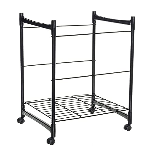 Carrinho para Organizar Pastas, Metaltru, Preto com Preto