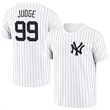 Youth Aaron Judge New York Yankees Pinstripe Polyester Tee (US, Alpha, Medium, Regular, White)