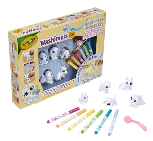 Crayola Washimals Baby Pets Nursery juego de colorear mascotas con guardería para niños