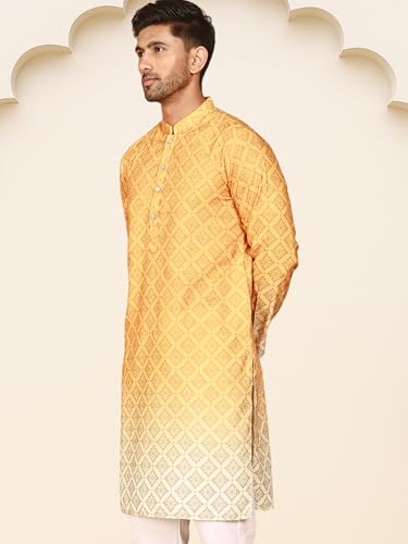 Image of Jompers Men's Ombre Pure Cotton Straight Kurta