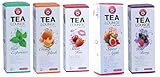 TEEKANNE Tealounge Früchtetee Kapseln, 80 Kapsel - 5 Sorten (5 x 16 Stück) Teekapsel Tee Caps