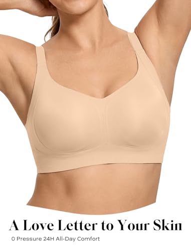 Image of COMFELIE Smooth Seamless Minimizer Bras Non Padded Comfy Everyday Bra No Underwire Supportive Bralette