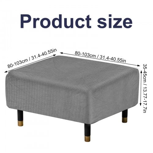 rivestimento per sgabello, quadrato, protezione universale per divani e pouf (80-100 cm)