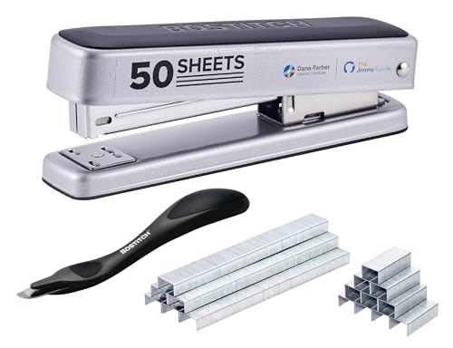 Bostitch Titan Heavy Duty Metal Stapler, 50 Sheets, Silver