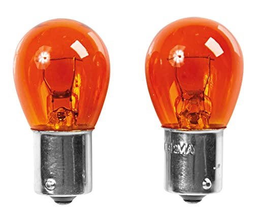 TURBOCAR - Lot de 2 ampoules monofil 12V - Type P21W BA 15s Ambrée - Catégorie feu de signalisation - Plot simple contact BA 15S - Couleur: ambrée, orange - Règlementation UNECE (R37)