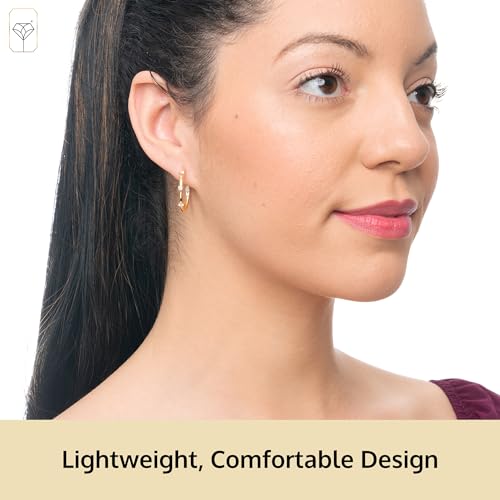 Sterling Silver Lab Grown Diamond Hoop Earrings for Women in Multiple Designs by MAX + STONE4