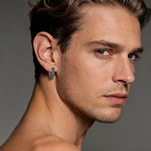 Pendientes de aro de nudo celta en plata de ley 925 unisex con diseño resistente estilo punk 2