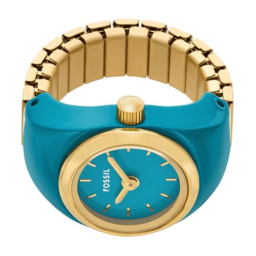 Image of Fossil Watch Ring Gold Quartz Stainless Steel Watch ES5415