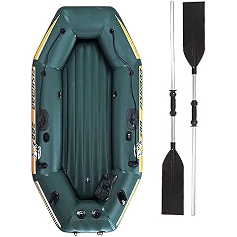 SHFAMHS Inflatable Boat Series,raft Inflatable Kayak,Fishing Boat Kayak,Three Person Inflatable Kayak with Oar and Pump,Cushion,Rope,Repair Patch Anti-wear Blow Up Dinghy Raft Boat,75inch Cover