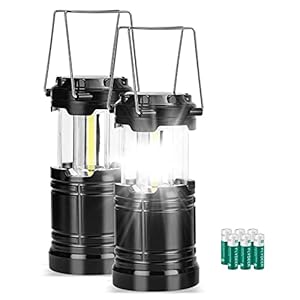 Campinglampe,2 Stück Batteriebetriebene LED Camping Laterne,Faltbare Notfallleuchte,Tragbare Outdoor Laterne,Mit…