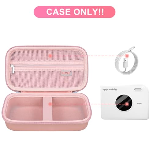 BOVKE Estojo de transporte para máquina de etiquetas Phomemo A30, mini impressora de etiquetas portá