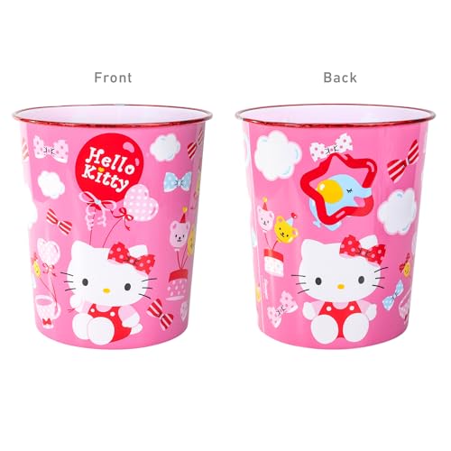 Hello Kitty Kids Childrens Waste Bucket Paper Bin Basket for Bedroom Study Desk Dustbin - Image 2