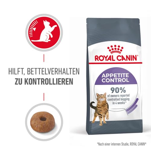 Royal Canin Appetite Control Care | 2 kg | Trockenfutter für ausgewachsene Katzen bis zum 7. Lebensjahr | Zur Kontrolle des Bettelverhaltens | Auch für kastrierte Katzen
