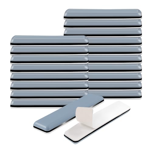 20PCS Patin Glissant PTFE adhésif Patins en téflon pour Meubles de Protection de Sol Gris(70x19mm)