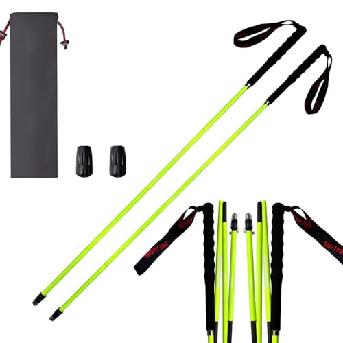 �g���b�L���O�|�[�� �J�[�{���y���y��110/115/125/135 G�z5�i�܂肽���݃g���b�L���O�|�[�� 2�{�Z�b�g 105/110/120/130 cm �L�k�� EVA����~�߃n���h�� ���[�o�b�O�t �o�R �n�C�L���O ���s �j�����p (105cm)