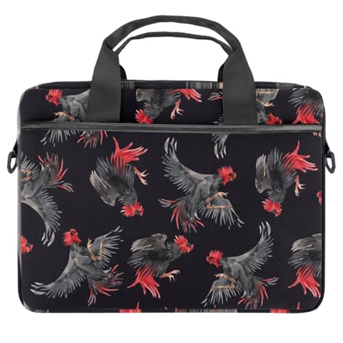 Sacoche ordinateur 13-14.5 pouces motif coq pour le bureau et cafés