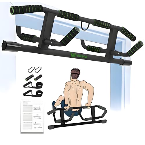 Klimmzugstange mit mehreren Griffen für die Tür Klimmzugstange mit verbessertem Smart-Haken abgewinkelter Multi-Winkel-Griff Heim-Fitnessgerät Pull Up Bar mit professionellem Schlingentrainer