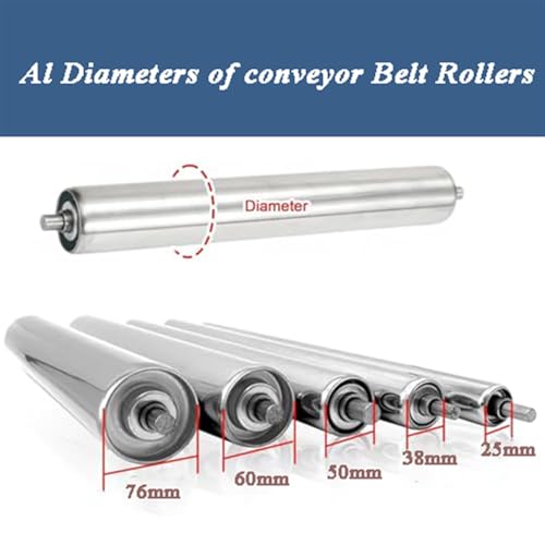 Rouleau de convoyeur robuste en acier galvanisé de 38mm pour guidage de charges et menuiserie - 4