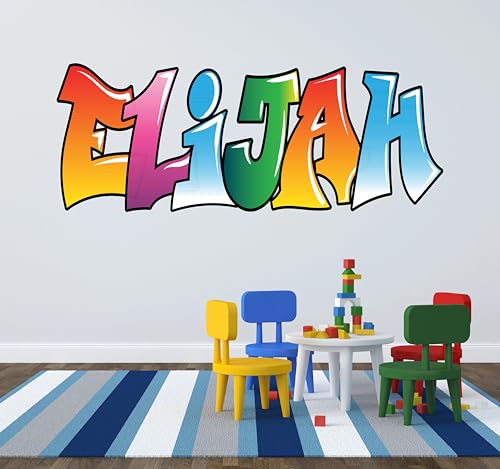 Vinilo decorativo personalizado graffiti nombre mini 15x4 pulg miniatura 2