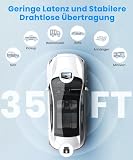 AUTO-VOX Bezprzewodowa kamera cofania: 5-calowy monitor 1080p, dwukanałowy, instalacja 30 minut, stabilna cyfrowa transmisja radiowa, wodoodporność IP69K i noktowizor, do SUV-a, ciężarówki, samochodu