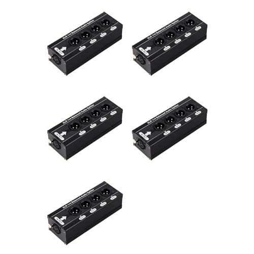 Répartiteur XLR 1x4 symétrique avec alimentation pour boîtier de signal audio 3 broches