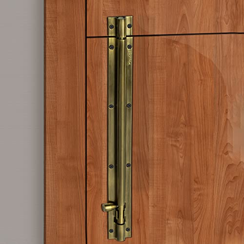 Image of Plantex Stainless Steel 12 inch Tower Bolt /Tower Bolt for Home,Offices Doors and Windows /Tower Bolt for Main Door /Door Latch /Kundi /Chitakini /Door Latch for Windows (Brass Finish, Pack of 4)