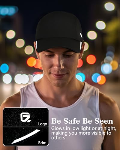 Image of GADIEMKENSD Running Hat Performance Mesh Hat, Excellent Ventilation, Lightweight, Reflective Design, Anti-Glare