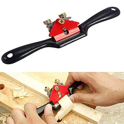 Accessbuy 9'' Adjustable SpokeShave with Flat Base and Metal Blade for Wood Craft, Wood Craver, Wood Working and Hand Tool