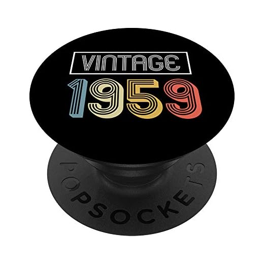 Camiseta de 61º cumpleaños | Vintage 1959 PopSockets PopGrip Intercambiable