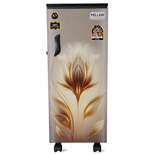 Image of MILLON Wooden Atta Chakki Fully Automatic Flour Mill for Home | Ghar Ghanti | Multi-Grain Grinding (Wheat, Rice, Dal & Spices) | Energy Efficient Motor | Standard Accessories | Gold Flower