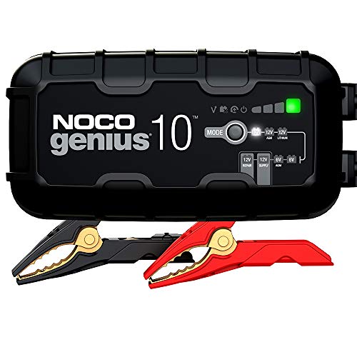 NOCO Genius 10EU, 10 Amp, Volautomatische Intelligente Oplader, 6 V En 12 V Batterijlader, Onderhoudslader, En Accu-Deulfator Met Temperatuurcompensatie