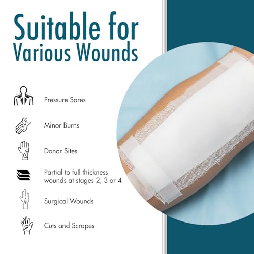 Dynarex Sterile Oil Emulsion Knitted Gauze Wound Care Dressing Non Adherent Latex Free, 3" X 8", 144 Count miniatura 6