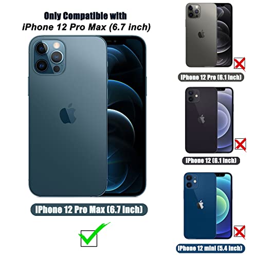 Image of for Square iPhone 12 Pro Max Case Glitter Magnetic Work with MagSafe Full Camera Lens Protection Luxury Plating Cute Bling Clear Shockproof Slim Phone Case for Women Girls (Light Purple)