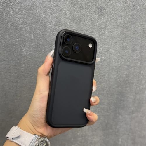 Coque antichoc pour iPhone 17 Pro Max fine noire protégeant l\'appareil photo