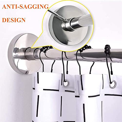 Barre de douche courbée haut de gamme support extensible rideau fixation murale - 4