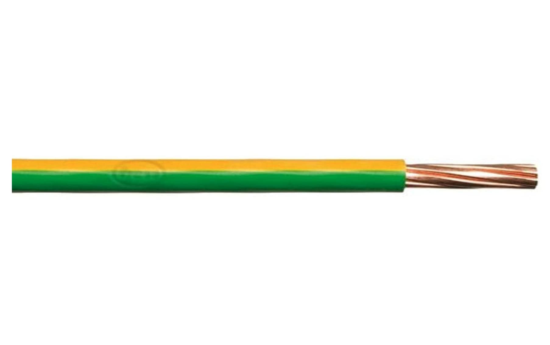 Reliable Electrical Single Core Round Earth Cable 2.5mm 1 Core Yellow Green Pvc Wire Copper Conductor Pvc Insulated Cable DIY Cable Customized Length Available (1Mtr)