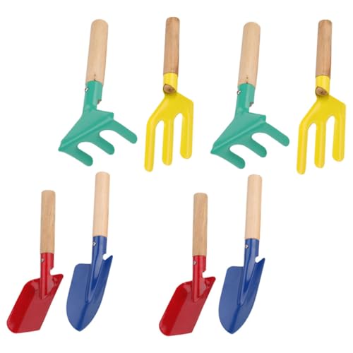 GLSTOY 1 Juego Herramienta Cobertura Llave Inglesa Pala Organizador Bordeadora De Césped Fuerza Trinquete Paleta De Deshierbe Rastrillo Cortasetos Recortadora Mango De Madera