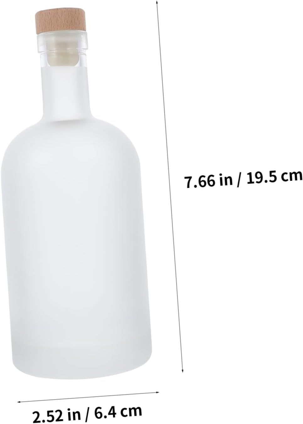 PartyKindom 2pcs Diy Frosted Wine Bottles Sealed Drink Containers with Corks Elegant Fruit Infusion Ice Beverage Jars Reusable Decor Bottles