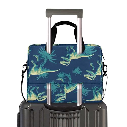 Funda para portátil Crossbody con asa y correa 15.6" azul miniatura 4