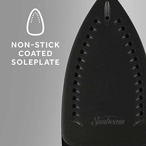 image for Sunbeam Classic Steam Iron, 1200 Watt, Mid-size Anti-Drip Nonstick Sol