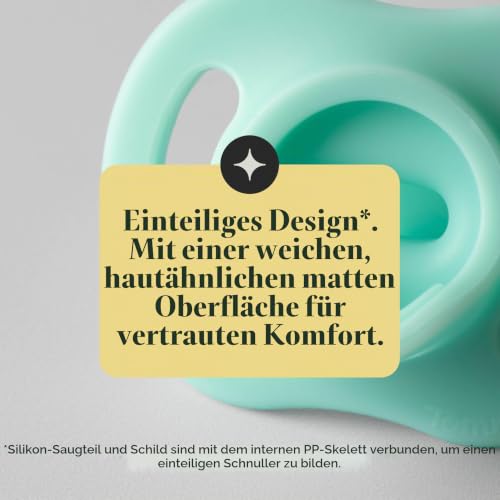 Tommee Tippee Ultraleichter StayPut Schnuller, 18-36m, 4er-Pack, einteiliges Silikondesign – Ansicht 6